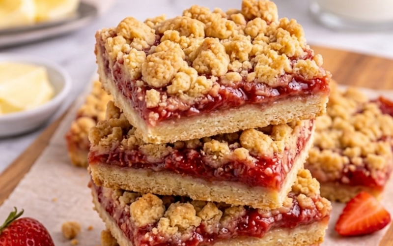 Strawberry Crumb Bars