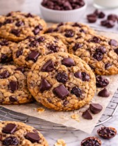 Dark Chocolate Cherry Oatmeal Cookies